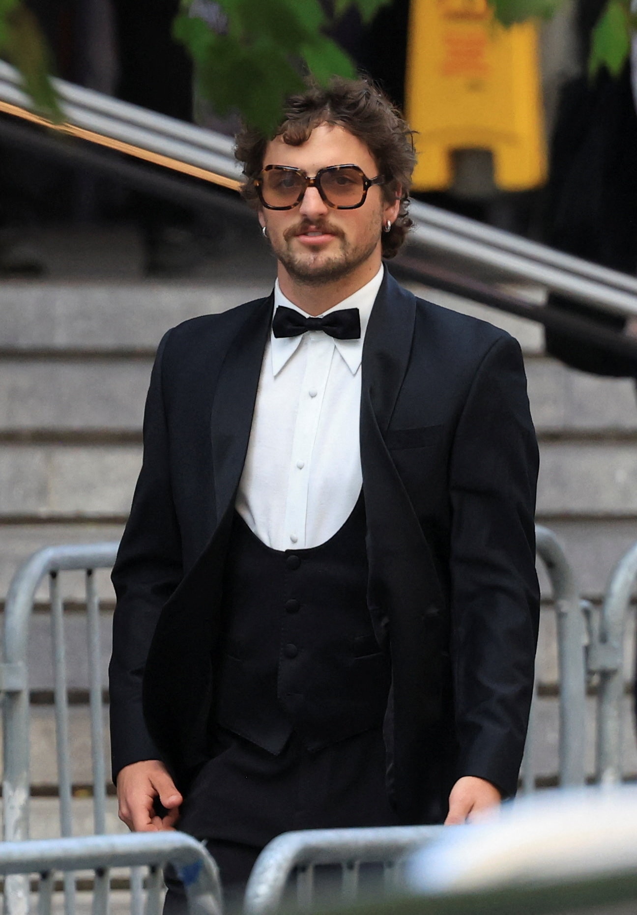 Benson Boone arrives at Madison Square Garden.