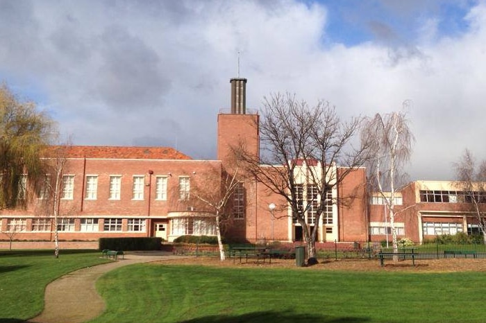 Exterior of New Town High School, Tasmania.