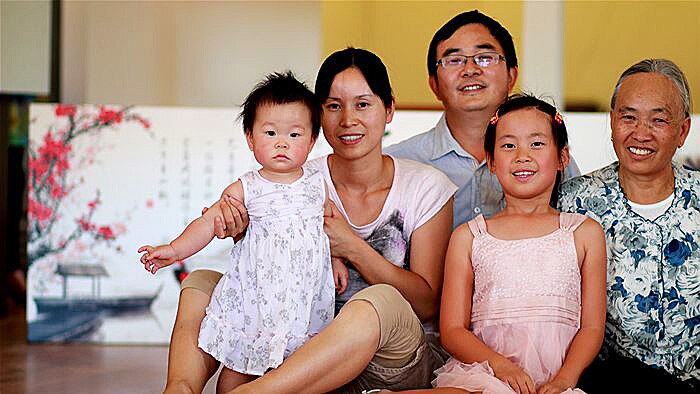 Celebrations this weekend for Kelly Cao and Eric Fan with their children and grandmother Yuaneao Zhang