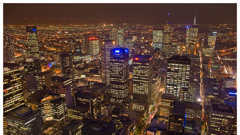 Melbourne CBD at dusk