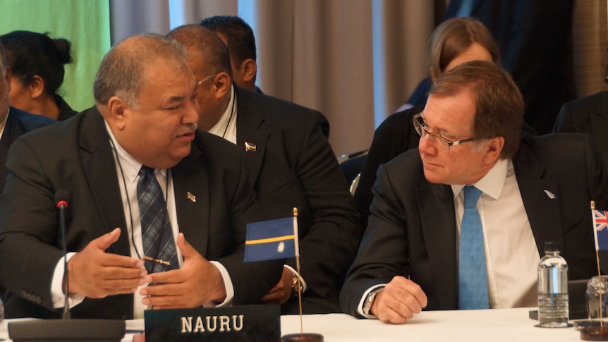 Baron Waqa and Murray McCully