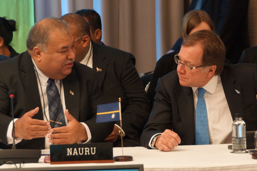 Baron Waqa and Murray McCully