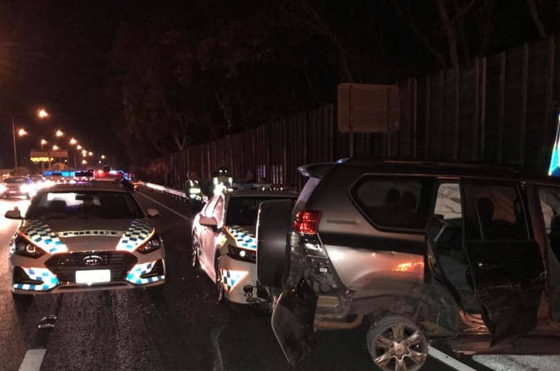 The car was eventually stopped in Greenslopes