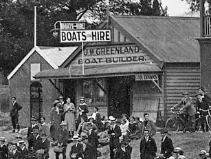 Early days of the boat shed
