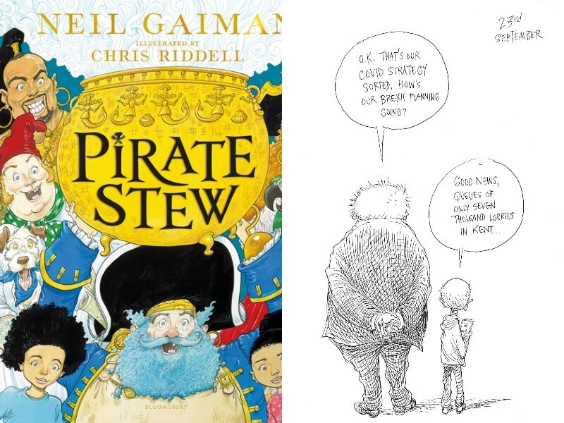 Podcast Extra: Chris Riddell sharpens his pencil episode artwork