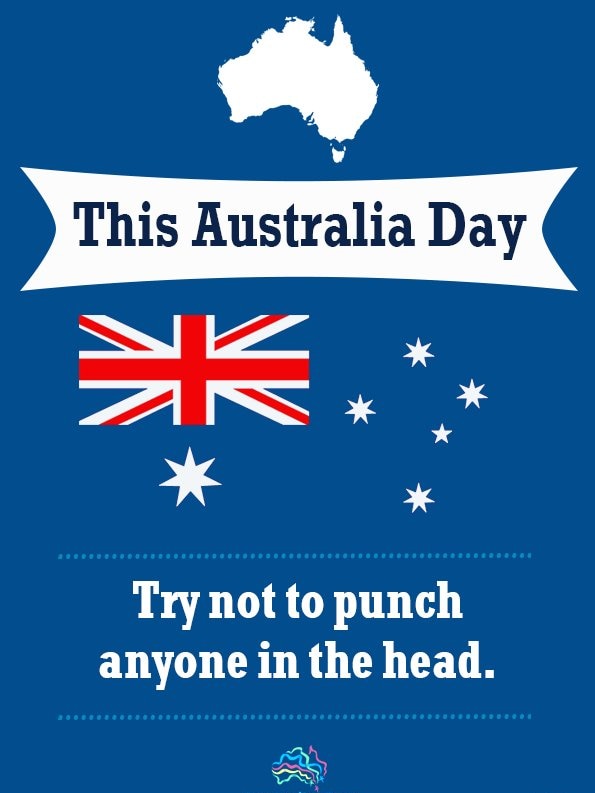 Brisbane graphic artist Nick Lawler hopes the poster he designed will help people think about their actions this Australia Day.