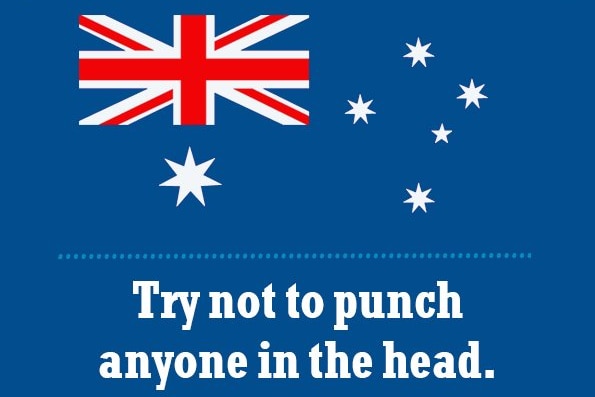 Brisbane graphic artist Nick Lawler hopes the poster he designed will help people think about their actions this Australia Day.