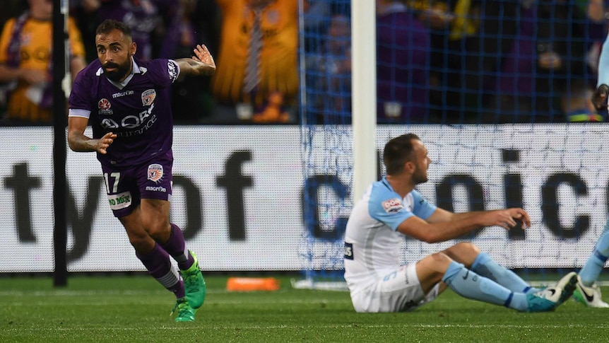 Diego Castro scores against Melbourne City