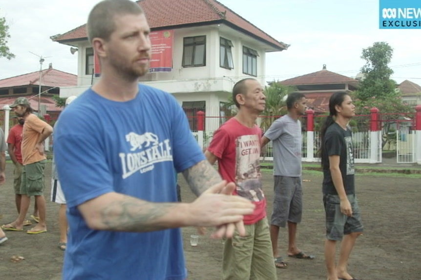 Shaun Davidson was filmed by the ABC inside Kerobokan jail just weeks before his escape