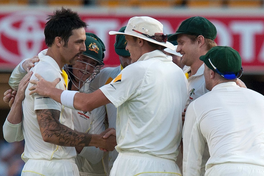 Mitchell Johnson did much of the damage with the ball for Australia four years ago.
