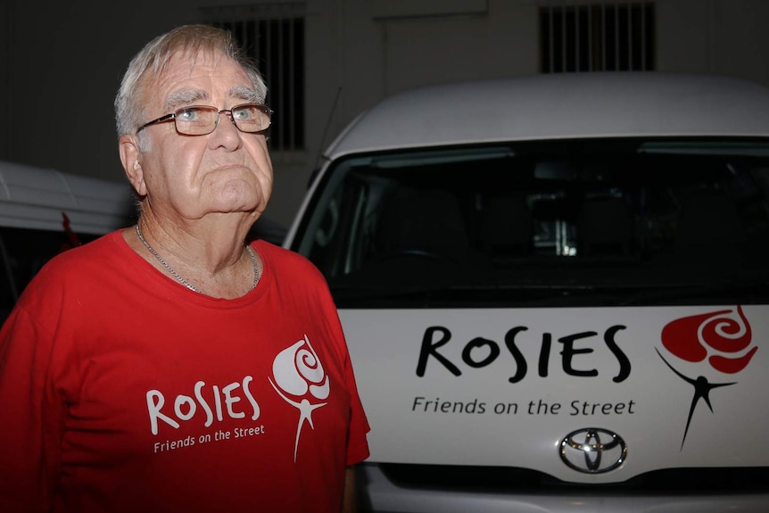 Lyall Forde in front of Rosies food van in Cairns
