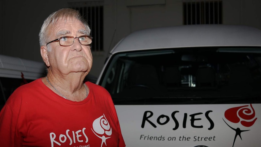 Lyall Forde in front of Rosies food van in Cairns