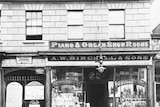 Burchall & Sons Launceston book store, pictured circa 1902.