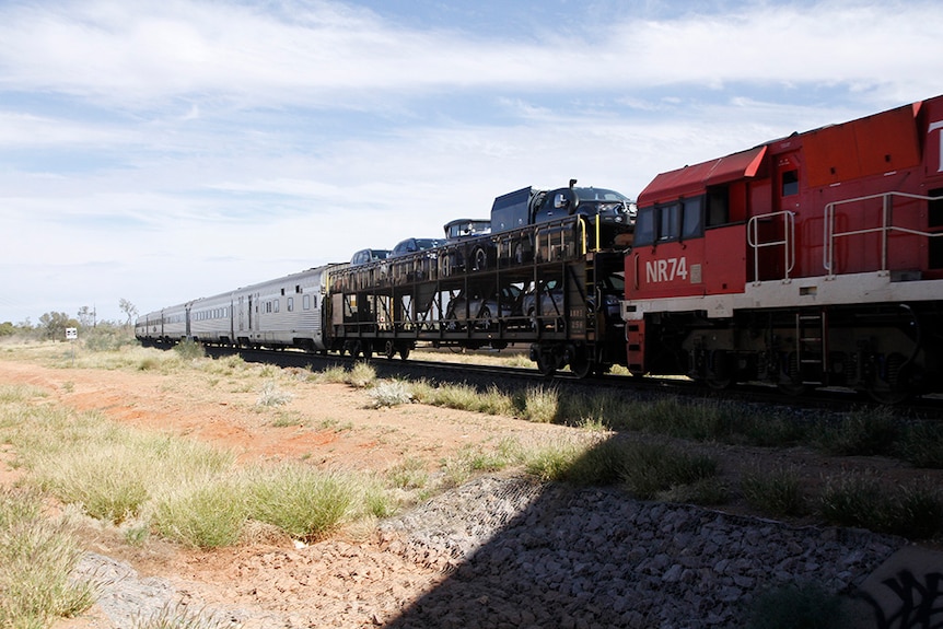The Ghan making its way from Adelaide to Darwin.