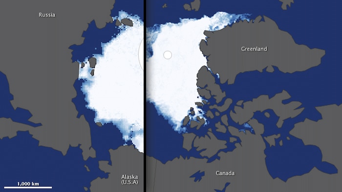 Before and after: Arctic sea ice in 1984 and 2012 - ABC News