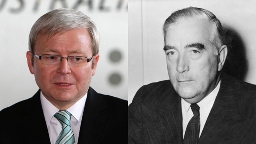 Kevin Rudd and Robert Menzies.