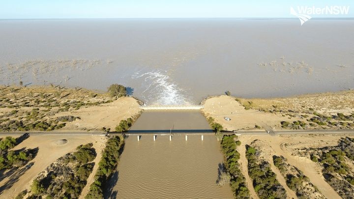 Aerial shot of Menindee