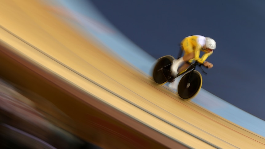 Glenn O'Shea in the men's omnium four kilometre individual pursuit