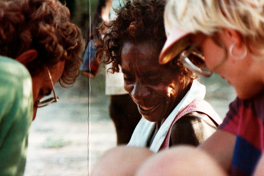 Nicholas Evans his sister Catherine, with May Moodoonuthi.