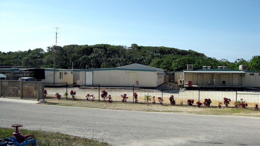 Demountables where women and children asylum seekers are housed on Christmas Island