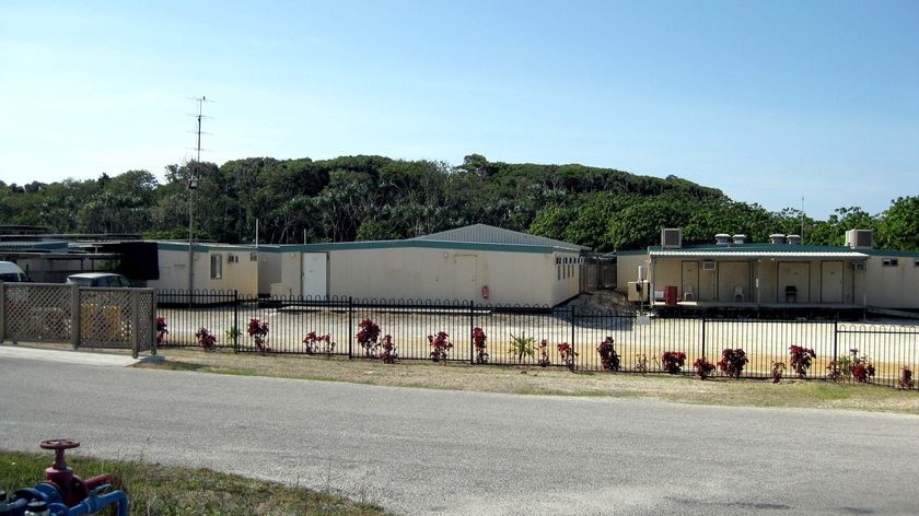 Demountables where women and children asylum seekers are housed on Christmas Island