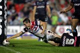 Mitchell Pearce scores for the Roosters