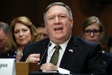 Mike Pompeo speaks during his confirmation hearing.