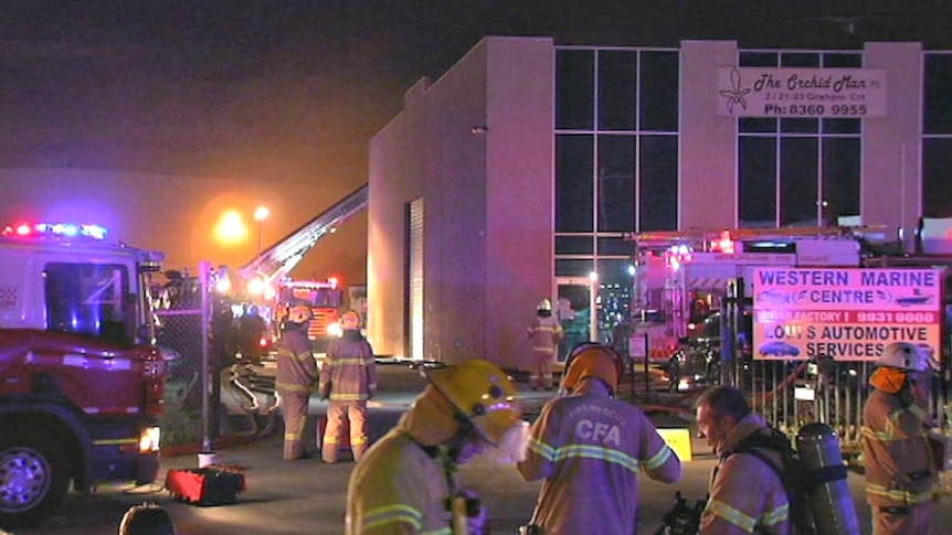 Firefighters attend industrial fire in Melbourne's west