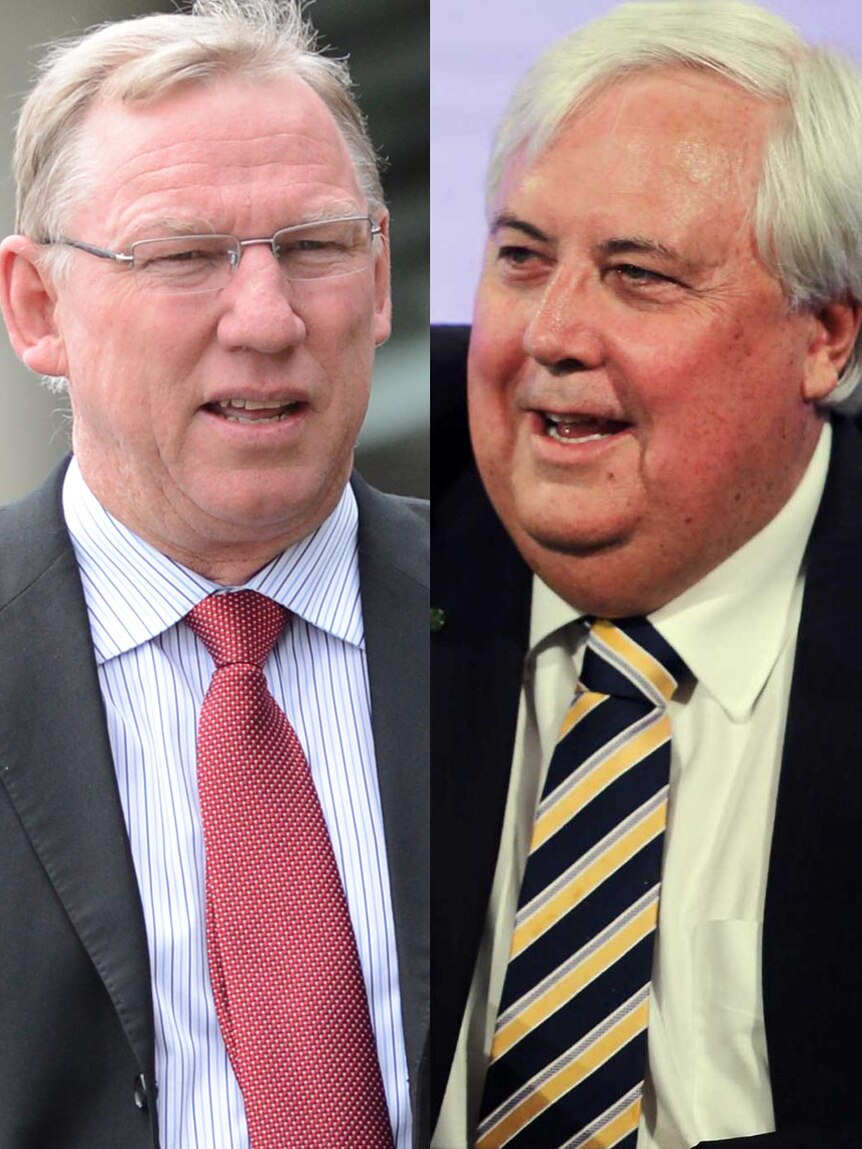 L-R Jeff Seeney & Clive Palmer.