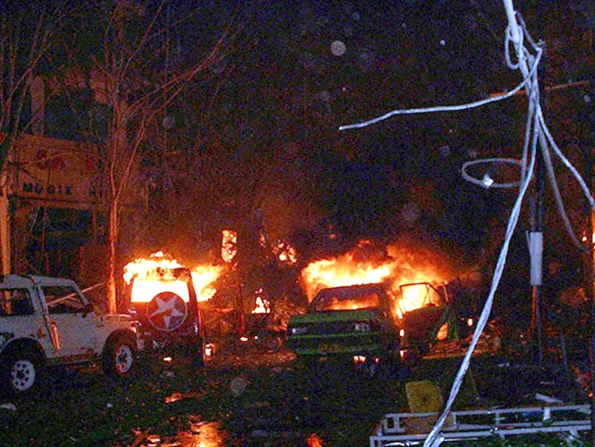 Scene of bombing Kuta, Bali 2002