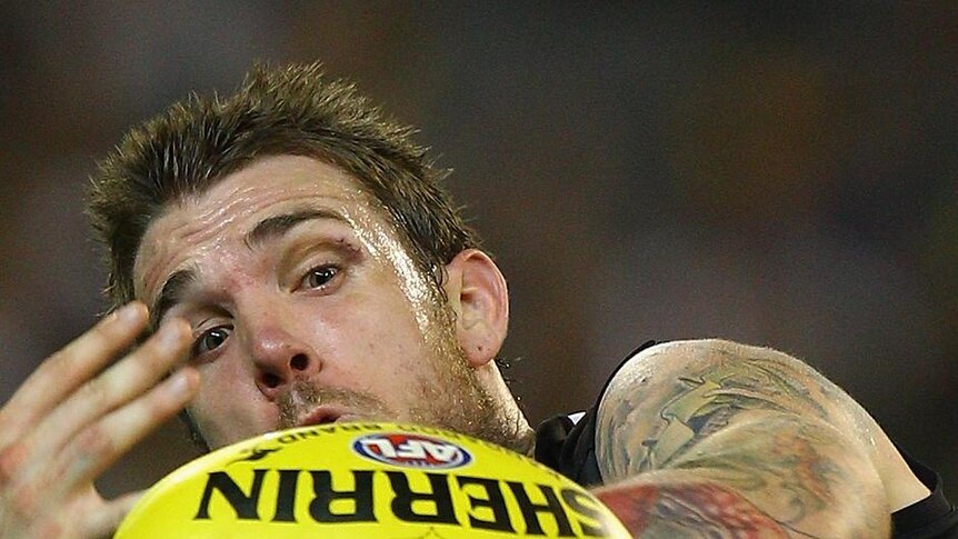 Superstar Dane Swan just keeps getting his hands on the Sherrin.