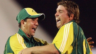 Mark Cosgrove (right) with Ricky Ponting