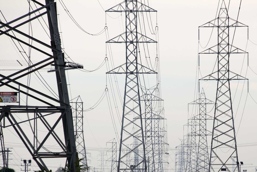 High voltage powerlines.