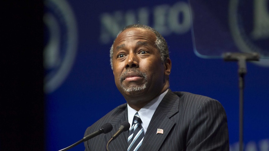 2016 US Republican presidential candidate Ben Carson
