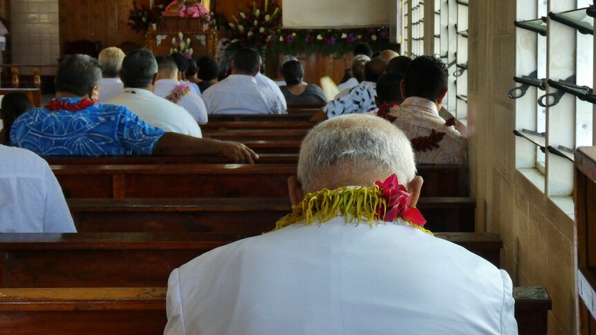 Elderly man at Fa'auuga's funeral