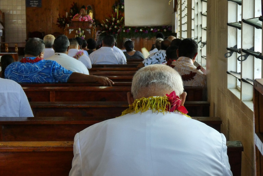 Elderly man at Fa'auuga's funeral