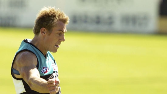 On target... Brett Ebert kicked four goals for Port Adelaide and racked up 17 touches (file photo).