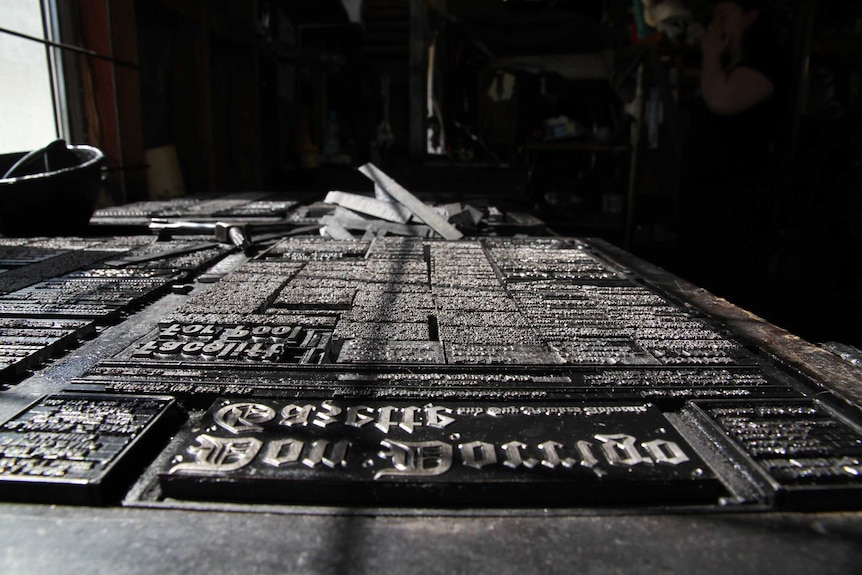 A letterpress newspaper