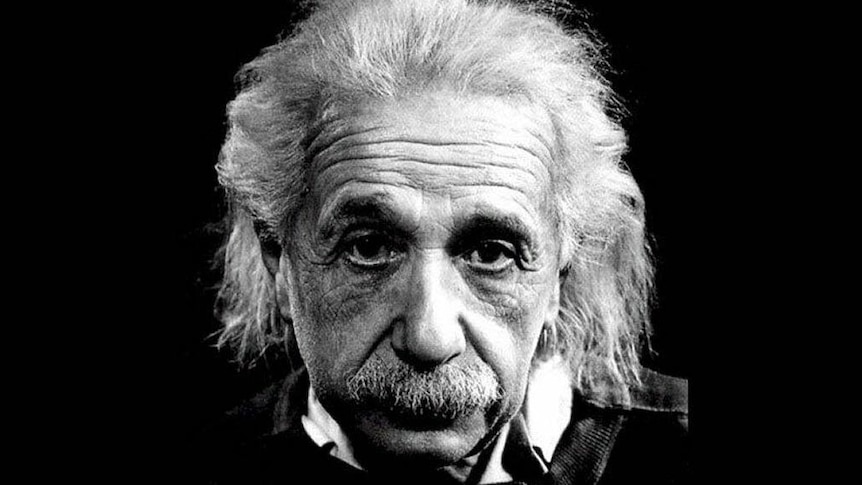 German-born Swiss-US physicist Albert Einstein.