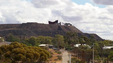The Miner's Memorial and restaurant on top of the Line of Lode.