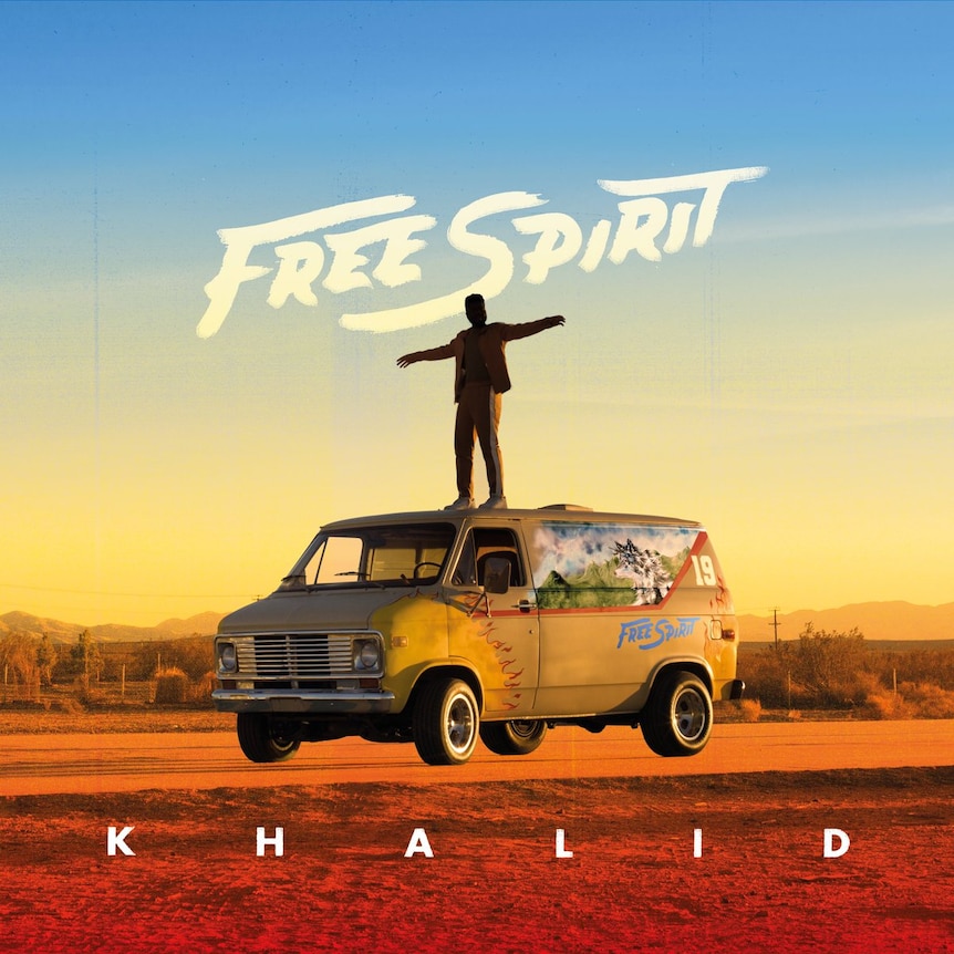 Album cover for Khalid's album 'Free Spirit'.