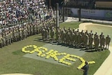 Tribute ... thousands packed the Australia Zoo Crocoseum for the Steve Irwin memorial.