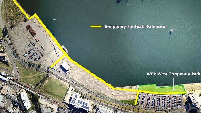 The Hunter Development Corporation's plans to ensure pedestrians and cyclists have uninterrupted access to the foreshore.