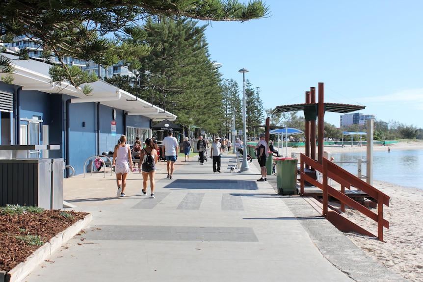 A walkway on the beach.