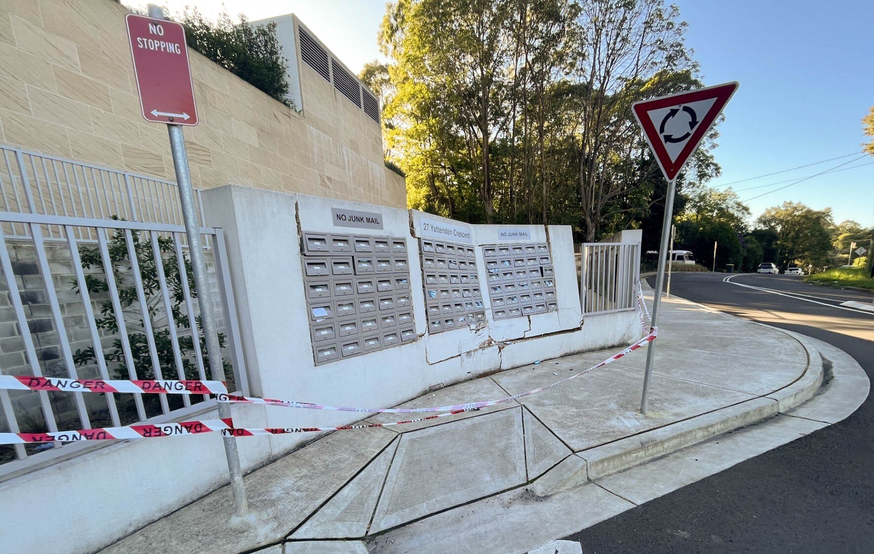 letter boxes falling over 