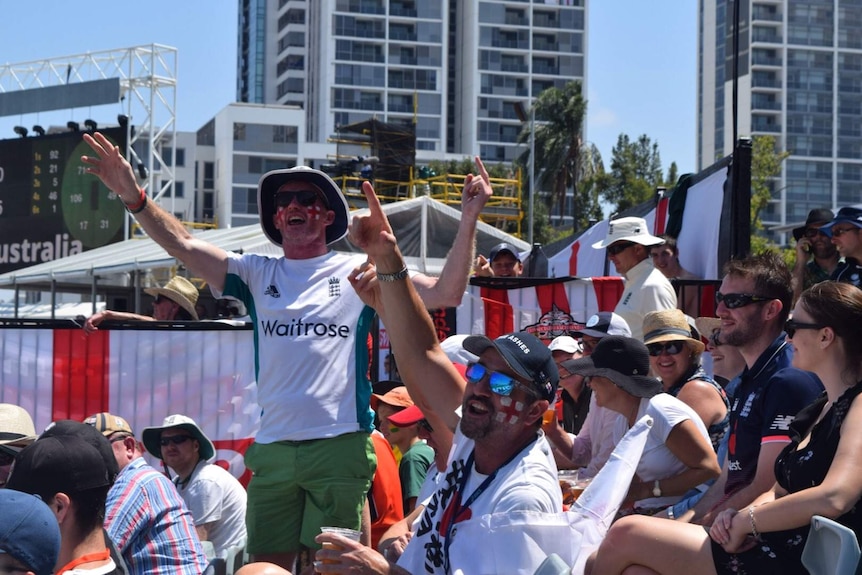 English supporters at the WACA