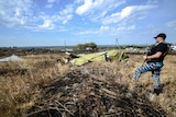 Pro-Russian rebel guards MH17 crash site