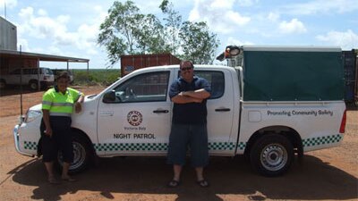 Night patrol team in remote Aboriginal community