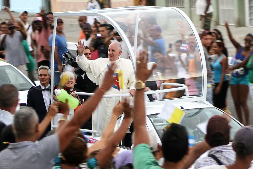 Pope Francis in Popemobile