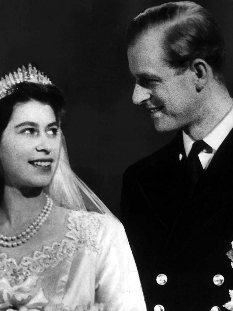 The Princess Elizabeth and Philip, Duke of Edinburgh, on their wedding day.